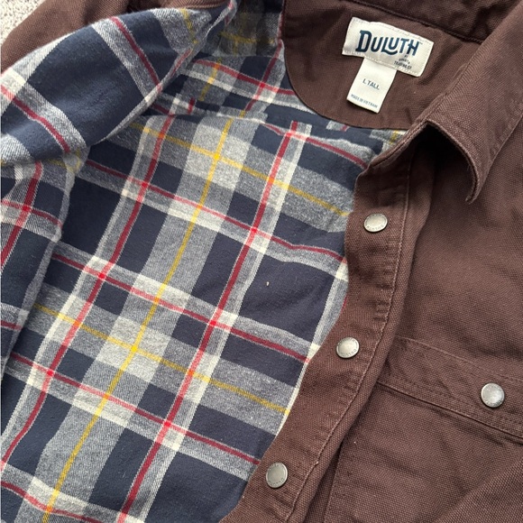 Duluth Men’s L Tall Flannel Lined Jacket - Picture 3 of 4